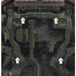 Защита Двигатель,Коробка переключения передач Hyundai Tiburon ( 2001-2009 ) г. арт: 00927-615
