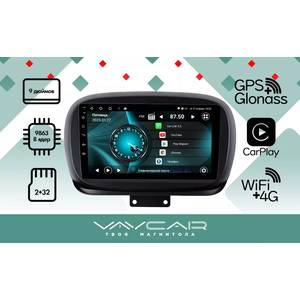 photo Штатная Магнитола для FIAT 500X 2014-2019 (Android 13, 8 ядер UIS9863, 2+32Гб, SIM, QLED 1280x720)