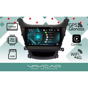 photo Штатная Магнитола для HYUNDAI Elantra 2013-2015 (Android 13, 8 ядер UIS9863, 2+32Гб, SIM, QLED 1280x720)