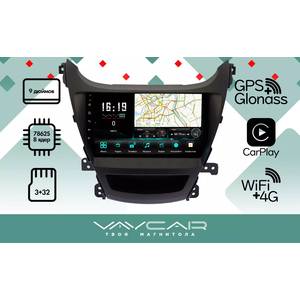 Штатная автомагнитола HYUNDAI Elantra 2014-2015 Vaycar 09V3, арт: (VA23-0359-09V3)