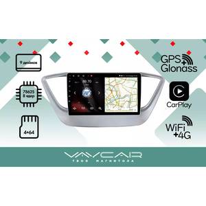 Кликните для увеличения изображения Штатная Магнитола Vaycar для HYUNDAI Solaris 2017-2020, арт: (VA23-0766-09VO4)