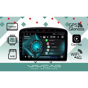 photo Штатная Магнитола для PEUGEOT 308 2007-2014 (Android 13, 8 ядер UIS9863, 2+32Гб, SIM, QLED 1280x720)