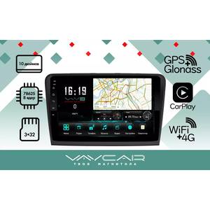 Кликните для увеличения изображения Штатная автомагнитола SKODA SuperB 2008-2015 VAYCAR 10V3, арт: (VA65-0306-10V3)