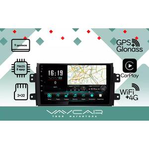 photo Штатная Магнитола для SUZUKI Sx-4 2006-2014 (Android 13, 8 ядер UIS7862, 4+32Гб, SIM, QLED 1280x720)