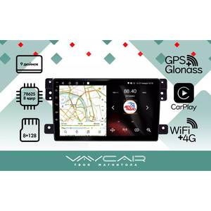 photo Штатная Магнитола для SUZUKI Grand Vitara 2005-2015 (Android 13, 8 ядер UIS7862, 8+128Гб, SIM, QLED 1280x720)
