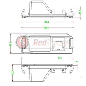 Камера заднего вида RedPower HYU119P Premium для Hyundai I30 (2007-2012), I10, I20, Coupe 2, Genesis Coupe, Tiburon (2002-2009), Sonata IV (EF) (1998-2001), Veloster/ Kia Picanto, Soul, Ceed (12+) хетчбек, Rio 4 седан (2017-2020) photo3 Интернет магазин Автоаксессуаров Камера заднего вида RedPower, камеры заднего вида