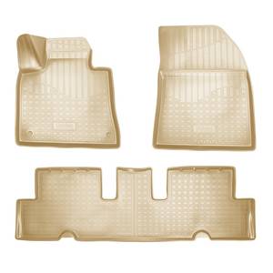 Коврики салонные для Citroen C4 Grand Picasso 3D (2014) (бежевый), (арт: NPA10-C14-170-B)