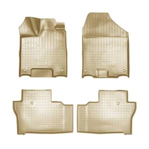 Коврики салонные для Honda Pilot III 3D (2015) (5 мест) (бежевый), (арт: NPA10-C30-700-B)