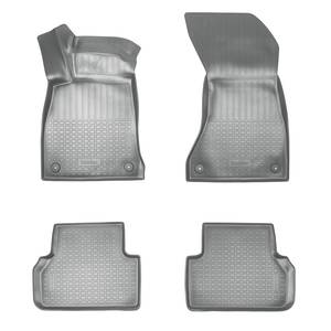 Коврики салонные для Audi A4 (B9) 3D (2015) (серый)