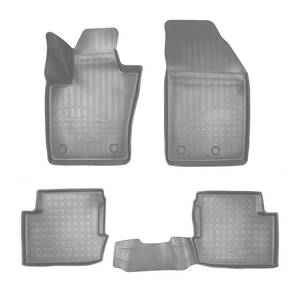 Кликните для увеличения изображения Коврики салонные для Fiat 500X 3D (2014) (серый), (арт: NPA11-C21-055-G)