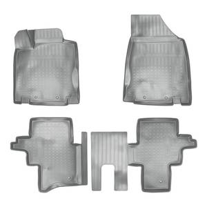 Кликните для увеличения изображения Коврики салонные для Nissan Pathfinder (R52) 3D (2014) (5 мест) (серый), (арт: NPA11-C61-454-G)