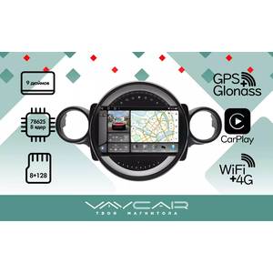 photo Штатная Магнитола для Mini Cooper 2007-2015 (Android 13, 8 ядер UIS7862, 8+128Гб, SIM, QLED 2K 2000x1000)