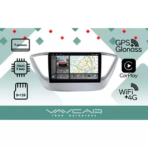photo Штатная Магнитола для HYUNDAI Solaris 2017-2020 (Android 13, 8 ядер UIS7862, 8+128Гб, SIM, QLED 2K 2000x1000)