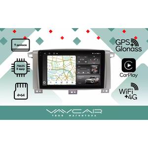 photo Штатная Магнитола для TOYOTA LC J105 2003-2007 (Android 13, 8 ядер UIS7862, 4+64Гб, SIM, QLED 2K 2000x1000)
