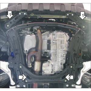 Защита Двигатель, Коробка переключения передач Acura MDX ( 2000-2005 ) г. арт: 03401 photo2 Интернет магазин Автоаксессуаров Защита картера, МКПП, АКПП, РК, ТБ (Мотодор)