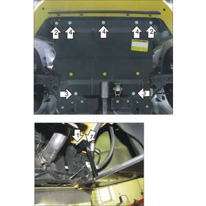 Защита Двигатель, Коробка переключения передач Alfa Romeo Mito ( 2012-2014 ) г. арт: 05904 photo2 Интернет магазин Автоаксессуаров Защита картера, МКПП, АКПП, РК, ТБ (Мотодор)