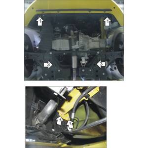 Защита Двигатель, Коробка переключения передач Alfa Romeo Mito ( 2012-2014 ) г. арт: 05904 photo3 Интернет магазин Автоаксессуаров Защита картера, МКПП, АКПП, РК, ТБ (Мотодор)