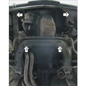 Защита Двигатель Audi 100 ( 1982-1990 ) г. арт: 00103 photo2 Интернет магазин Автоаксессуаров Защита картера, МКПП, АКПП, РК, ТБ (Мотодор)