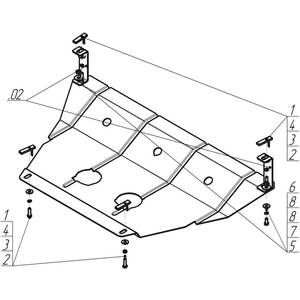 Защита Двигатель Audi 100 ( 1982-1990 ) г. арт: 00103 photo3 Интернет магазин Автоаксессуаров Защита картера, МКПП, АКПП, РК, ТБ (Мотодор)