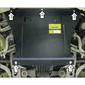 Защита Двигатель Audi A4 ( 1994-2000 ) г. арт: 00119 photo1 Интернет магазин Автоаксессуаров Защита картера, МКПП, АКПП, РК, ТБ (Мотодор)