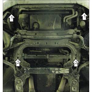 Кликните для увеличения изображения Защита Двигатель Audi A8 ( 2002-2005 ) г. арт: 00132