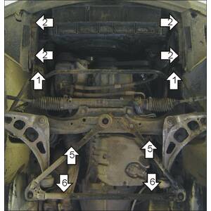 Защита Двигатель, Радиатор BMW 3 (e46) ( 1998-2001 ) г. арт: 00212 photo3 Интернет магазин Автоаксессуаров Защита картера, МКПП, АКПП, РК, ТБ (Мотодор)