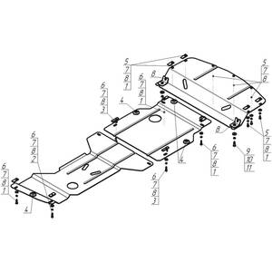 Защита Двигатель; КПП; Радиатор; Раздаточная коробка BMW 3 ( 2001-2005 ) г. арт: 00225 photo6 Интернет магазин Автоаксессуаров Защита картера, МКПП, АКПП, РК, ТБ (Мотодор)