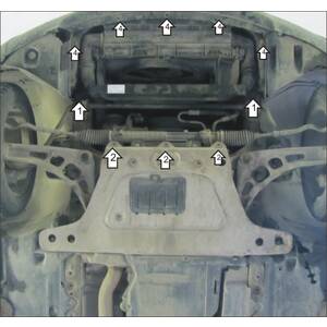 Защита Радиатор BMW 3 (e46) ( 2001-2005 ) г. арт: 00215 photo3 Интернет магазин Автоаксессуаров Защита картера, МКПП, АКПП, РК, ТБ (Мотодор)
