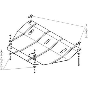 Защита Двигатель BMW 5 (e28) ( 1980-1987 ) г. арт: 00201 photo1 Интернет магазин Автоаксессуаров Защита картера, МКПП, АКПП, РК, ТБ (Мотодор)