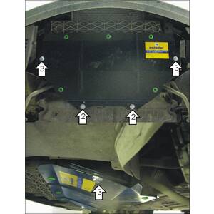 Защита Радиатор BMW 5 (e60) ( 2003-2007 ) г. арт: 00216 photo1 Интернет магазин Автоаксессуаров Защита картера, МКПП, АКПП, РК, ТБ (Мотодор)