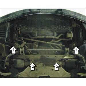 Защита Радиатор BMW 5 (e60) ( 2003-2007 ) г. арт: 00216 photo2 Интернет магазин Автоаксессуаров Защита картера, МКПП, АКПП, РК, ТБ (Мотодор)