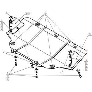 Защита Радиатор BMW 5 (e60) ( 2003-2007 ) г. арт: 00216 photo3 Интернет магазин Автоаксессуаров Защита картера, МКПП, АКПП, РК, ТБ (Мотодор)