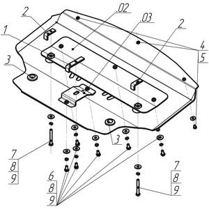 Защита Радиатор BMW X3 (e83) ( 2004-2010 ) г. арт: 10201 photo2 Интернет магазин Автоаксессуаров Защита картера, МКПП, АКПП, РК, ТБ (Мотодор)