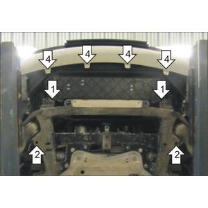 Защита Радиатор BMW X5 (e70) ( 2010-2013 ) г. арт: 10206 photo2 Интернет магазин Автоаксессуаров Защита картера, МКПП, АКПП, РК, ТБ (Мотодор)