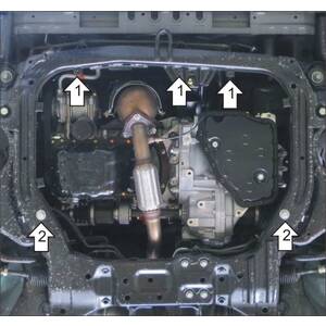 Защита Двигатель, Коробка переключения передач Changan Eado ( 2013-2016 ) г. арт: 67202 photo2 Интернет магазин Автоаксессуаров Защита картера, МКПП, АКПП, РК, ТБ (Мотодор)