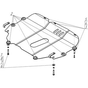 Защита Двигатель, Коробка переключения передач Changan Eado ( 2013-2016 ) г. арт: 67202 photo3 Интернет магазин Автоаксессуаров Защита картера, МКПП, АКПП, РК, ТБ (Мотодор)