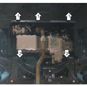 Защита Двигатель, Коробка переключения передач Chery Bonus 3 ( 2014-2016 ) г. арт: 69004 photo2 Интернет магазин Автоаксессуаров Защита картера, МКПП, АКПП, РК, ТБ (Мотодор)