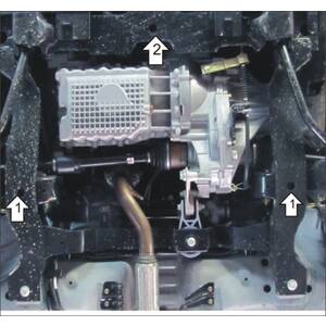 Защита Двигатель, Коробка переключения передач Chery IndiS ( 2011-2014 ) г. арт: 09013 photo2 Интернет магазин Автоаксессуаров Защита картера, МКПП, АКПП, РК, ТБ (Мотодор)