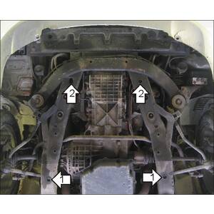 Защита Двигатель; КПП; Передний дифференциал Chrysler 300 M ( 1998-2004 ) г. арт: 00308 photo2 Интернет магазин Автоаксессуаров Защита картера, МКПП, АКПП, РК, ТБ (Мотодор)