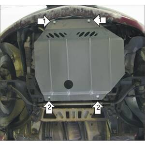 Защита Двигатель, Коробка переключения передач Chrysler PT Cruiser ( 2000-2005 ) г. арт: 00305 photo1 Интернет магазин Автоаксессуаров Защита картера, МКПП, АКПП, РК, ТБ (Мотодор)