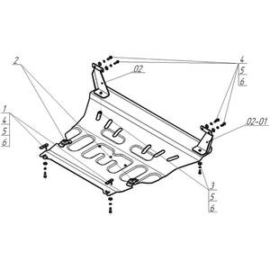 Защита Двигатель, Коробка переключения передач Ford Ecosport ( 2014-2018 ) г. арт: 70712 photo3 Интернет магазин Автоаксессуаров Защита картера, МКПП, АКПП, РК, ТБ (Мотодор)