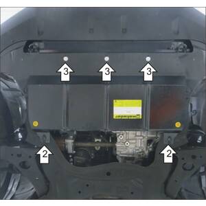 Защита Двигатель, Коробка переключения передач Haval H2 ( 2015-2020 ) г. арт: 63103 photo1 Интернет магазин Автоаксессуаров Защита картера, МКПП, АКПП, РК, ТБ (Мотодор)