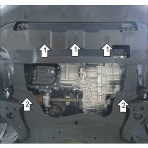 Защита Двигатель, Коробка переключения передач Haval H2 ( 2015-2020 ) г. арт: 63103 photo2 Интернет магазин Автоаксессуаров Защита картера, МКПП, АКПП, РК, ТБ (Мотодор)