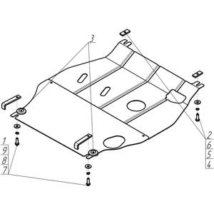 Защита Двигатель, Коробка переключения передач Honda Airwave ( 2004-2008 ) г. арт: 00821 photo3 Интернет магазин Автоаксессуаров Защита картера, МКПП, АКПП, РК, ТБ (Мотодор)