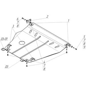 Защита Двигатель, Коробка переключения передач Honda Civic V ( 1991-1995 ) г. арт: 00801 photo1 Интернет магазин Автоаксессуаров Защита картера, МКПП, АКПП, РК, ТБ (Мотодор)