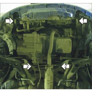 Защита Двигатель, Коробка переключения передач Honda Civic VI ( 1995-2001 ) г. арт: 00802 photo2 Интернет магазин Автоаксессуаров Защита картера, МКПП, АКПП, РК, ТБ (Мотодор)