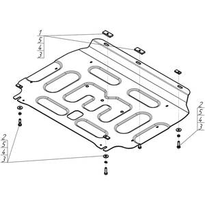 Защита Двигатель, Коробка переключения передач Honda Fit ( 2014-2020 ) г. арт: 70801 photo3 Интернет магазин Автоаксессуаров Защита картера, МКПП, АКПП, РК, ТБ (Мотодор)