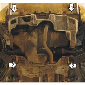 Защита Двигатель, Коробка переключения передач Honda HR-V ( 1999-2005 ) г. арт: 00822 photo2 Интернет магазин Автоаксессуаров Защита картера, МКПП, АКПП, РК, ТБ (Мотодор)