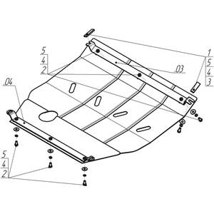 Защита Двигатель, Коробка переключения передач Honda HR-V ( 1999-2005 ) г. арт: 00822 photo3 Интернет магазин Автоаксессуаров Защита картера, МКПП, АКПП, РК, ТБ (Мотодор)