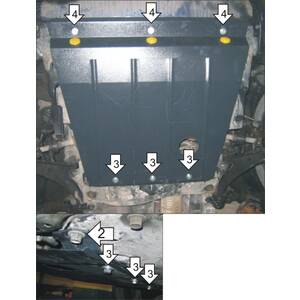 Защита Двигатель, Коробка переключения передач Honda HR-V ( 1999-2005 ) г. арт: 00804 photo1 Интернет магазин Автоаксессуаров Защита картера, МКПП, АКПП, РК, ТБ (Мотодор)